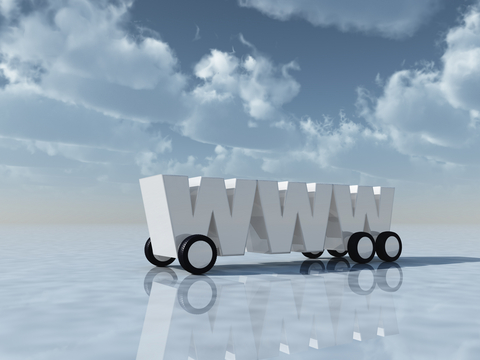 World Wide Web logo on wheels to illustrate how to reduce bounce rate to increase website conversions.